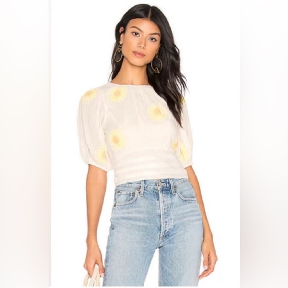 Free People Floral Embroidered Top - Picture 4 of 4